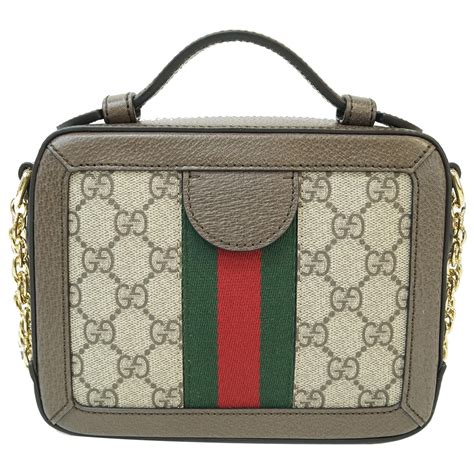 gucci 602576|GUCCI 602576 GG Supreme leather beige ebony OPHIDIA mini .